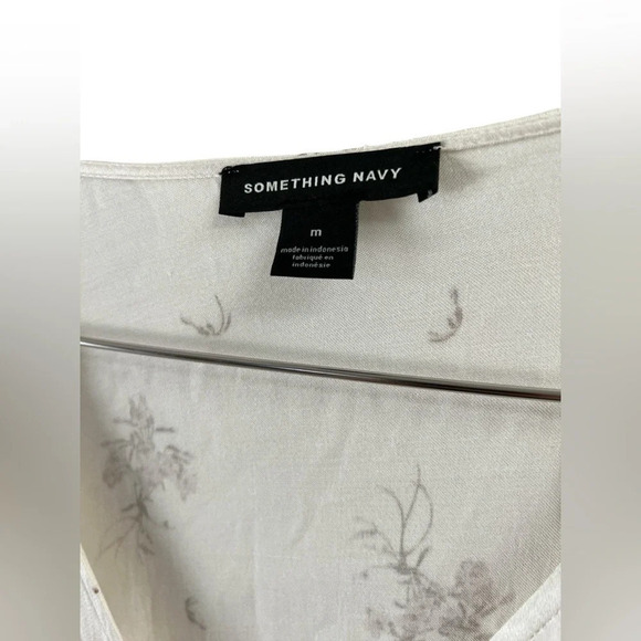 Something navy White long sleeve blouse - Picture 4 of 6